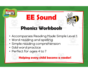 EE Phonics Workbook Reading Made Simple