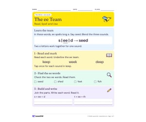 EE Phonics Worksheets: 5 FREE!
