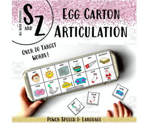 Egg Carton Artic, Speech Therapy Activities, S Articulation, Z Articulation