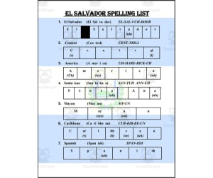 El Salvador Spelling List