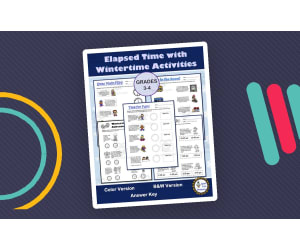 Elapsed Time Worksheets - Snow Much Fun!