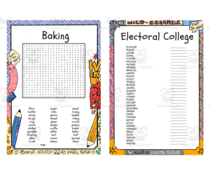 Electoral College word search & scramble
