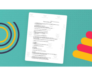 Electrical Safety Quiz / Assessment and Answer Sheet (for the lesson on Electrical Safety)