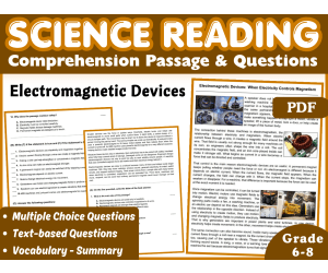 Electromagnetic Devices: Physical Science Reading Comprehension (PDF)