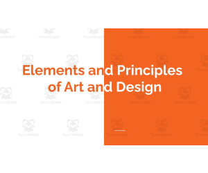 Elements of Art and Principles of Design Lesson