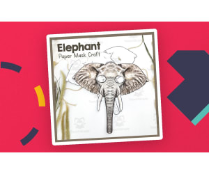 Elephant | Paper Mask | Printable Craft