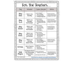 Emergency Sub Plans for 3rd - 4th Grade Social Studies