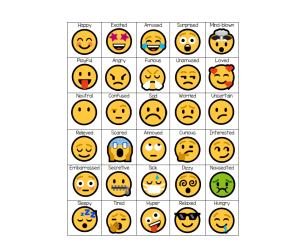Emoji Bingo Cards