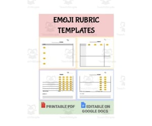 Emoji Rubric Template (Editable in Google Docs)