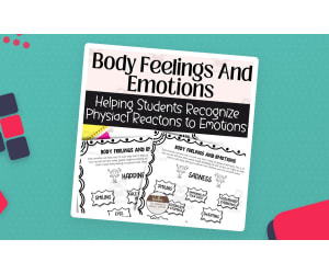 Emotions And Body Reactions Coloring Worksheet For Elementary Kids