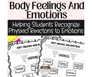 Emotions And Body Reactions Coloring Worksheet For Elementary Kids