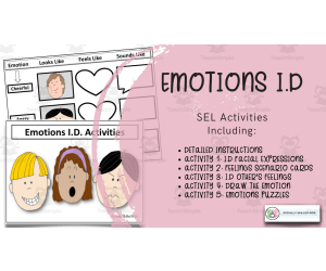 Emotions I.D | Differentiated SEL Activities