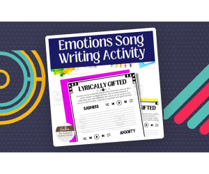Emotions Song Writing Printable Activity For Emotional Reflection in Students