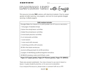 Emotions Unit with Emojis