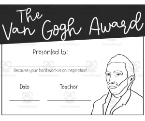 End of Year Art Certificates