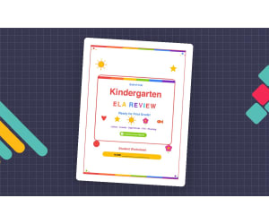 End of Year ELA Review Worksheets & Games for Kindergarten
