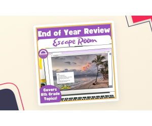 End of Year Summer 8th Grade Math Review | Digital Escape Room