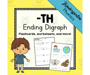 Ending Digraph: -TH Activity Packet | Printable Resources to Teach Digraphs