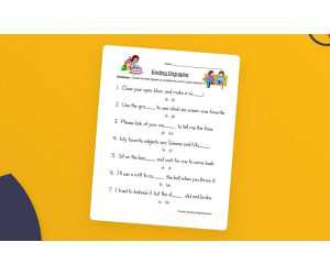 Ending Digraphs Sentences Worksheet