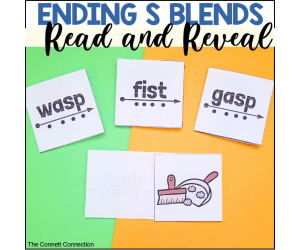 Ending S Blends Read and Reveal Blending Cards
