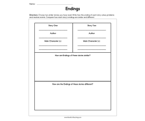 Endings Worksheet