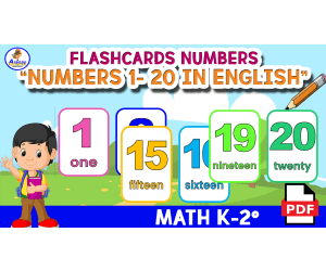 ENGLISH NUMBERS FLASHCARDS - Numbers 1 to 20