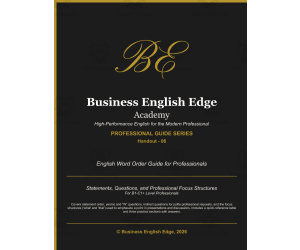 English Word Order Guide for Professionals
