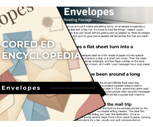 Envelopes Reading Comprehension Passage - Cored Ed Encyclopedia