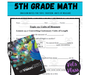 Envision Math Grade 5 Topic 13 Units of Measure