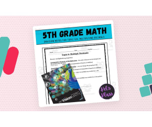 Envision Math Grade 5 Topic 6: Multiply Decimals  (Notes, Quiz, Keys)