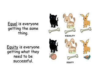 Equality or Equity? SEL Lesson PowerPoint, Game and Handout