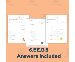 Equations and Inequalities Worksheet for 6th Grade