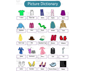 ESL Clothing Vocabulary