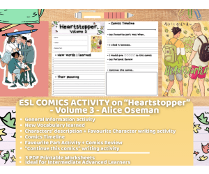 ESL Comics Activity - Heartstopper - Volume 3 - Alice Oseman