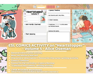 ESL Comics Activity - Heartstopper - Volume 5 - Alice Oseman