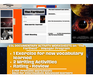 ESL Documentary Activity Worksheets - The Farthest - Voyager Program