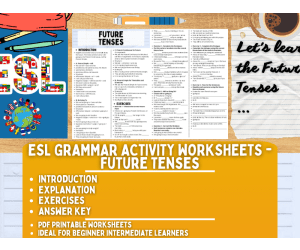 ESL Grammar Activity Worksheets - Future Tenses
