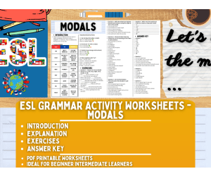 ESL Grammar Activity Worksheets - Modals