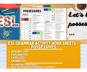 ESL Grammar Activity Worksheets - Possessives