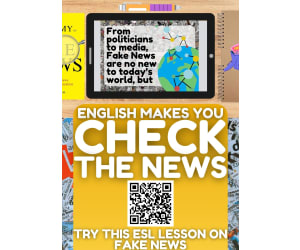 ESL Lesson on Fake News - Listening Comprehension and Writing Activity