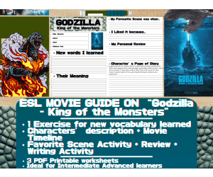 ESL Movie Guide Worksheets - Godzilla - King of the Monsters