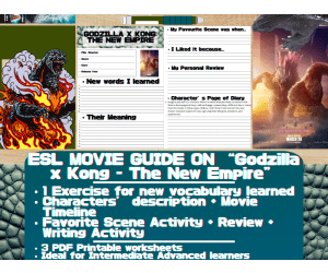 ESL Movie Guide Worksheets - "Godzilla x Kong - The New Empire"