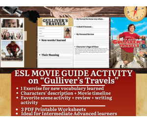 ESL Movie Guide Worksheets - Gulliver's Travels