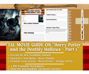 ESL Movie Guide Worksheets - Harry Potter and the Deathly Hallows - 1
