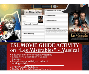 ESL Movie Guide Worksheets - Les Misérables
