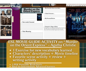 ESL Movie Guide Worksheets - Murder on the Orient Express