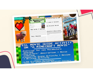 ESL Movie Guide Worksheets on "A Minecraft Movie"
