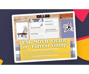 ESL Movie Guide Worksheets on Forrest Gump