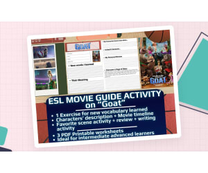 ESL Movie Guide Worksheets on "Goat" - Sports Animated Film