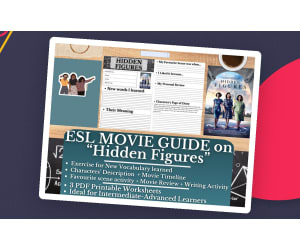 ESL Movie Guide Worksheets on "Hidden Figures"